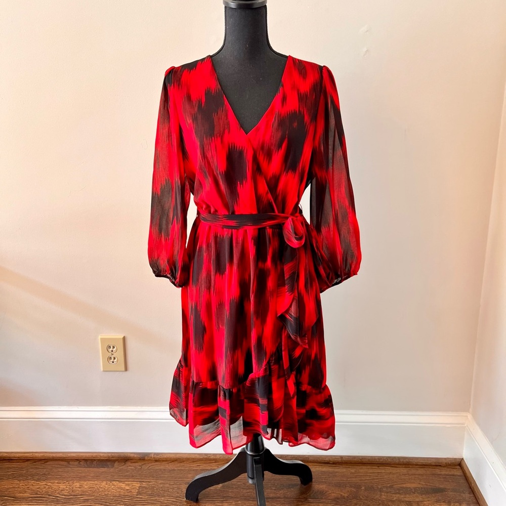 Calvin Klien Red and Black Women's Dress